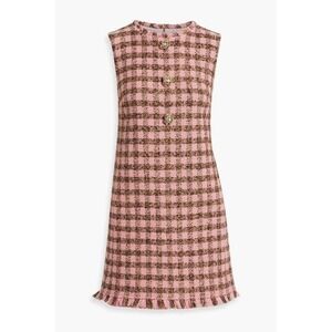 Oscar‎ de la Renta checked wool-blend tweed mini dress Size 8